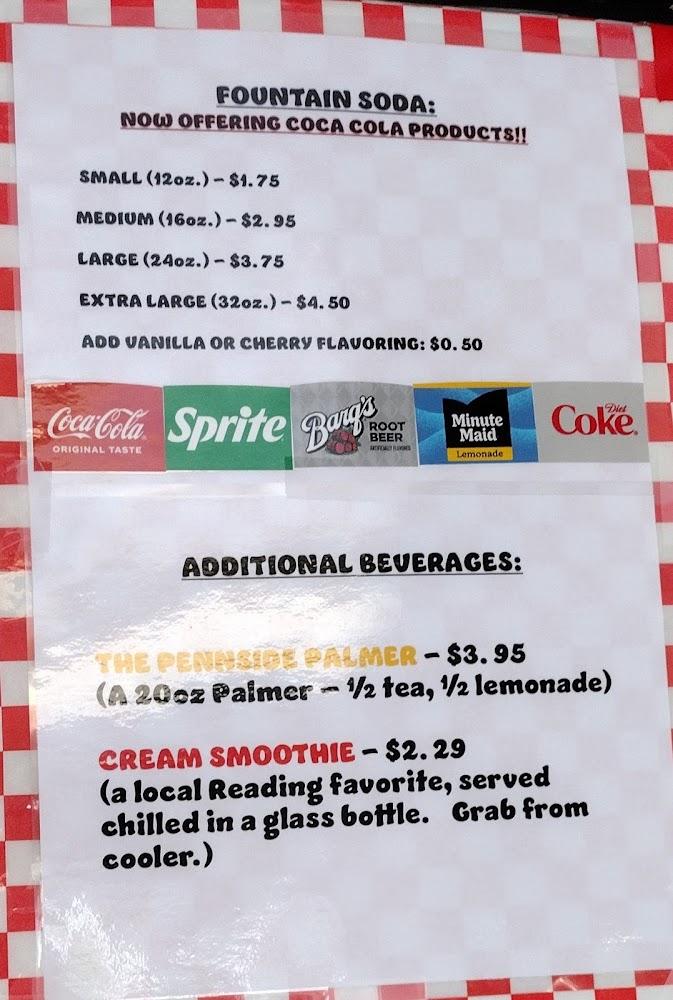 Pennside Drive-In Menu image 4